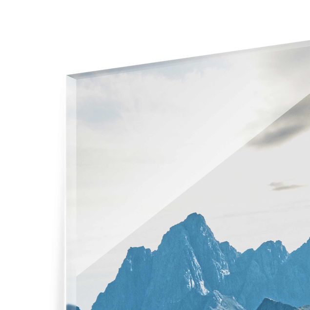 Glass print - Mountains On The Lofoten