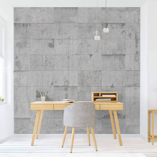Wallpapers Concrete Brick Look Grey