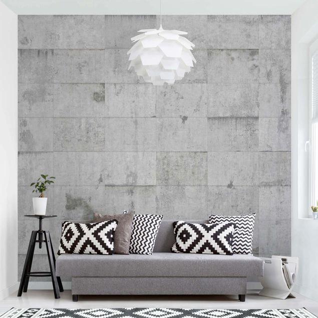Wallpaper - Concrete Brick Look Grey