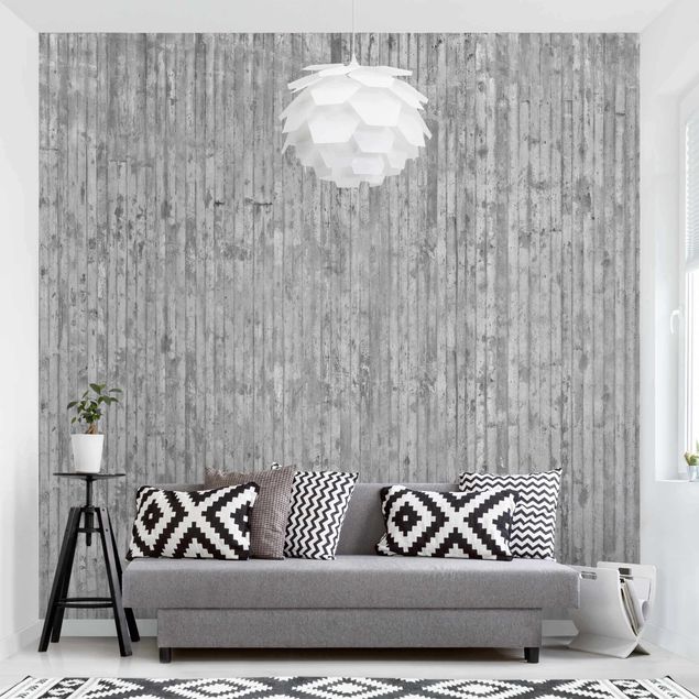 Wallpapers Concrete Look Wallpaper With Stripes