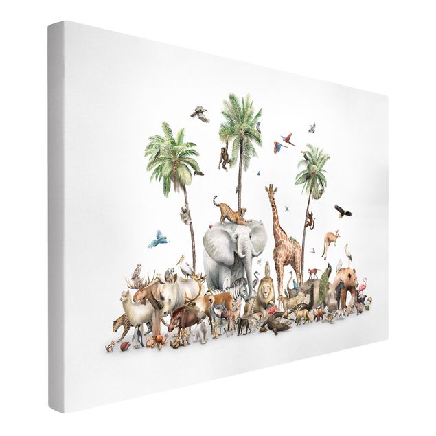 Print on canvas - Enchanting animal world - Landscape format 3:2