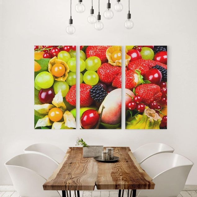 Print on canvas 3 parts - Tropical Fruits