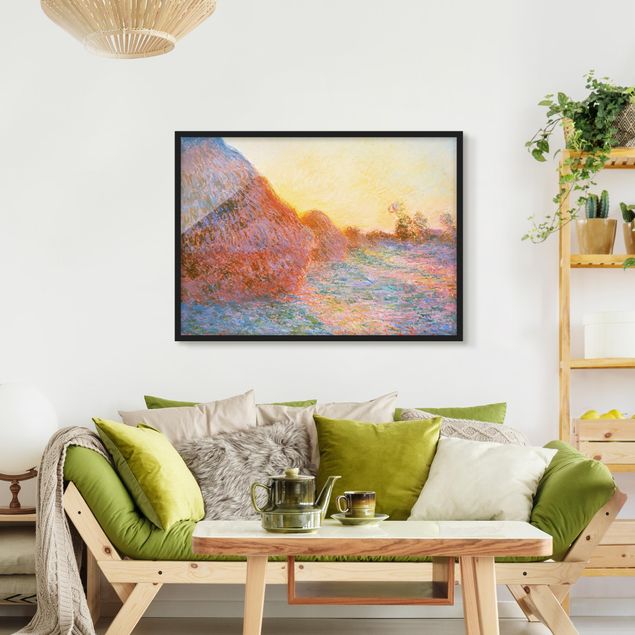 Framed poster - Claude Monet - Haystack In Sunlight