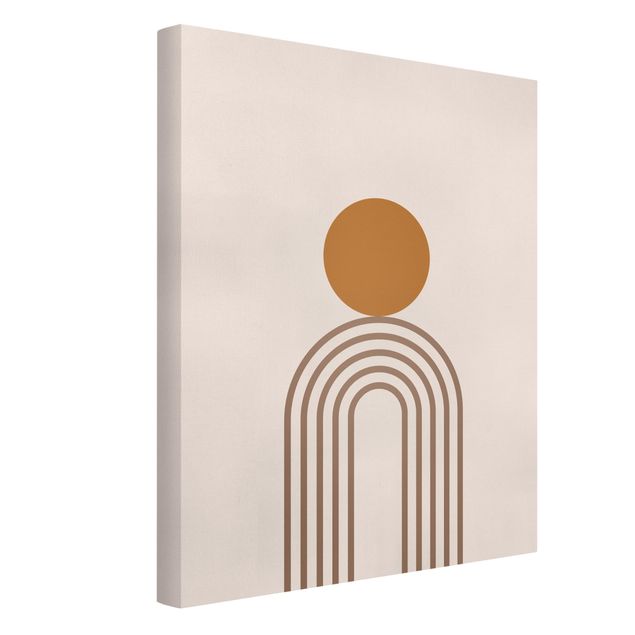 Canvas print - Line Art Circle And Lines Copper