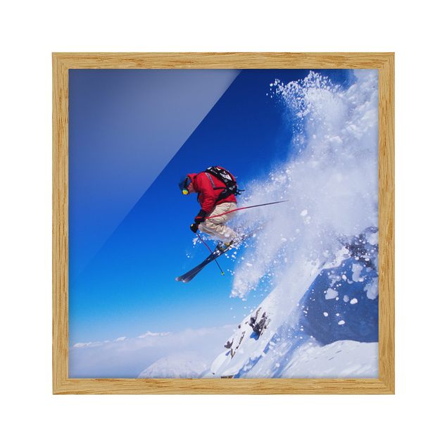 Framed poster - Ski Jump at the Slope