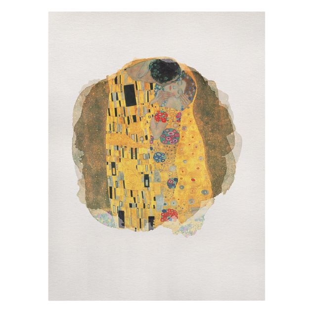 Canvas print - WaterColours - Gustav Klimt - The Kiss