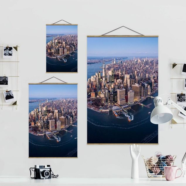 Fabric print with poster hangers - Big City Life - Portrait format 2:3