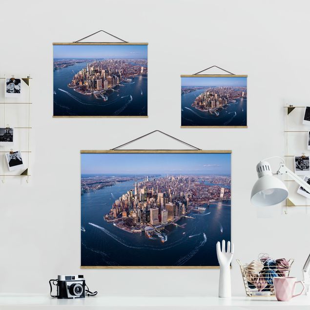 Fabric print with poster hangers - Big City Life - Landscape format 4:3