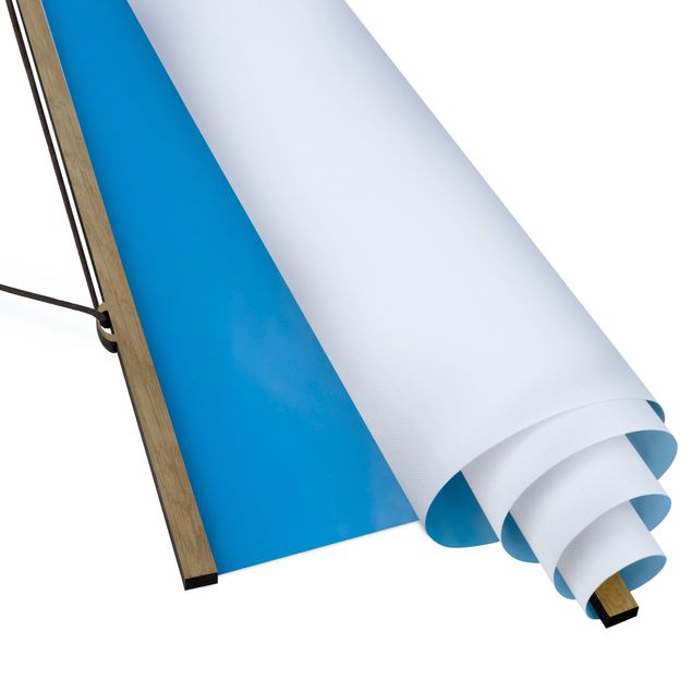Fabric print with poster hangers - Blue Wave - Portrait format 1:2