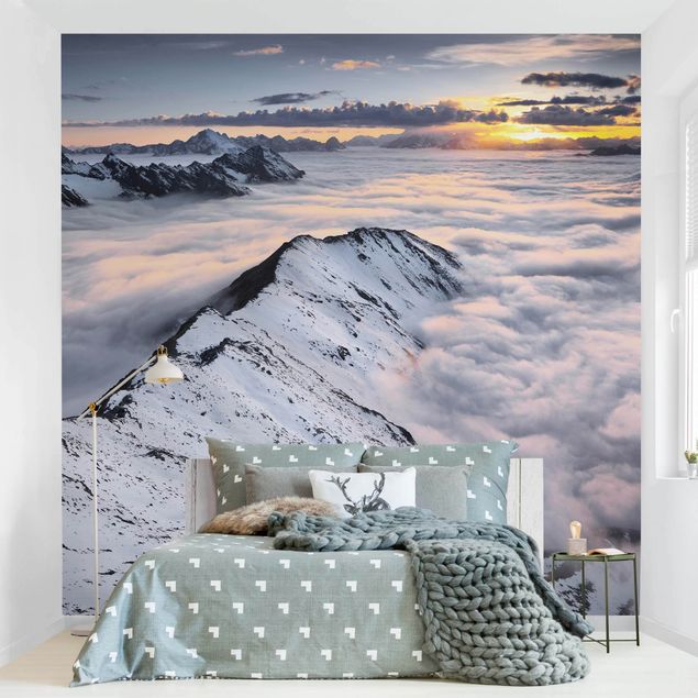 Wallpapers View Of Clouds And Mountains