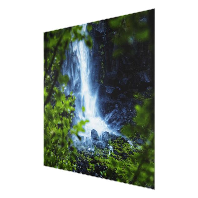 Glass print - View Of Waterfall