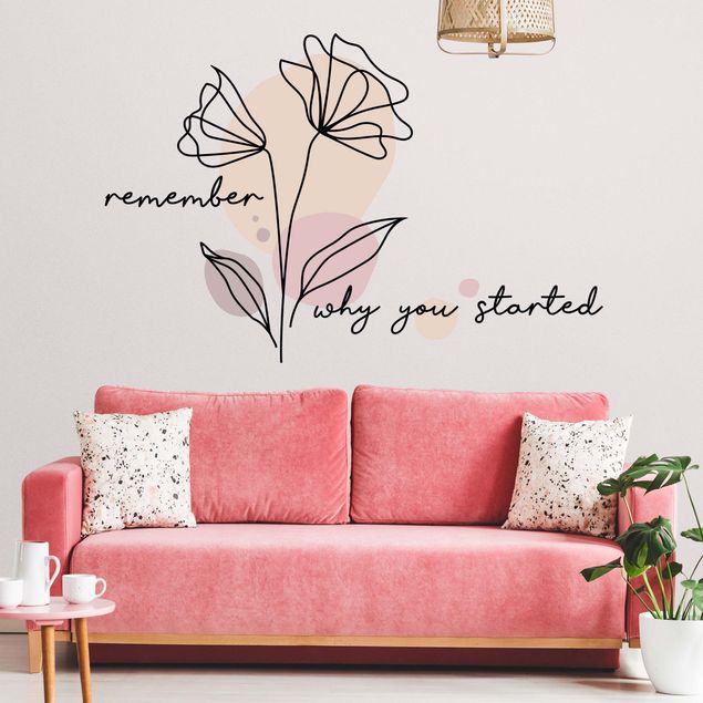 Wall art stickers Flower - Remember Why You started