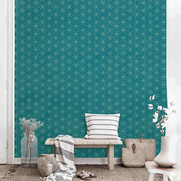 Wallpaper - Flower Of Life Line Pattern