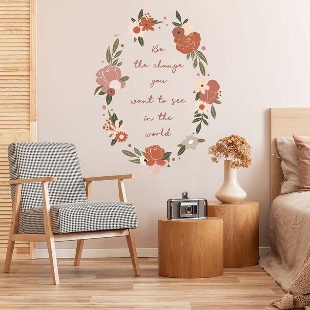 Leaf wall stickers Flowers - Be the Change