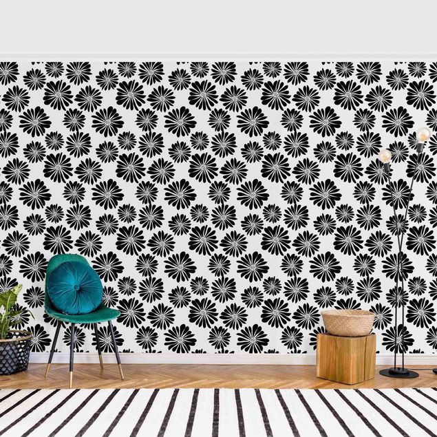 Wallpapers Flower Pattern Hawaii In Black