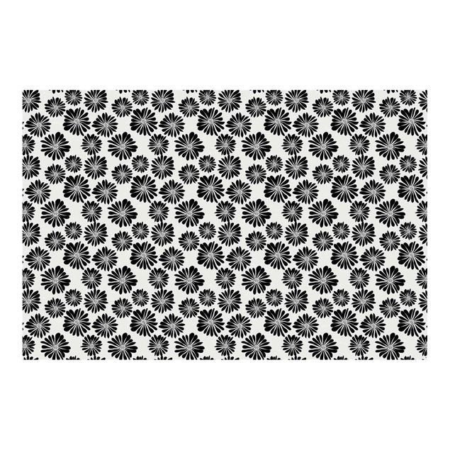Wallpaper - Flower Pattern Hawaii In Black