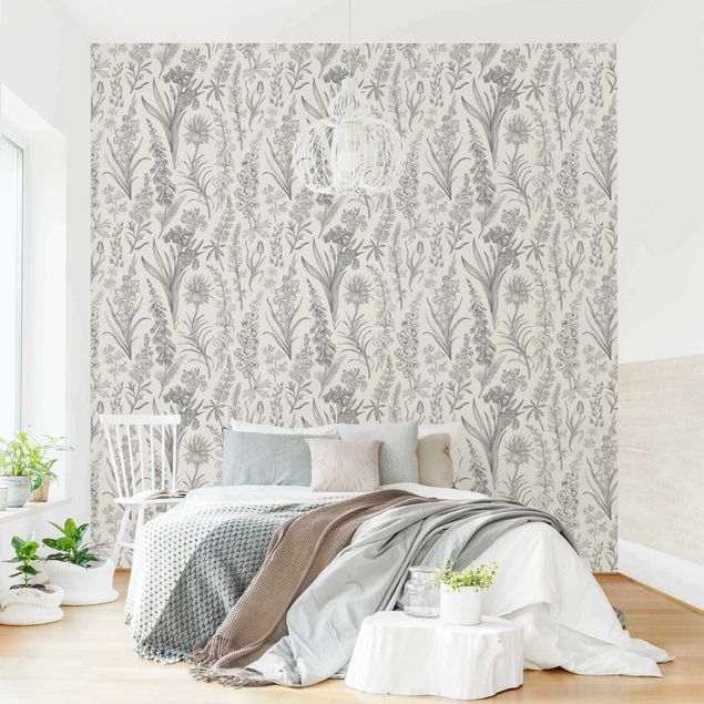 Wallpapers Flower Waves In Gray