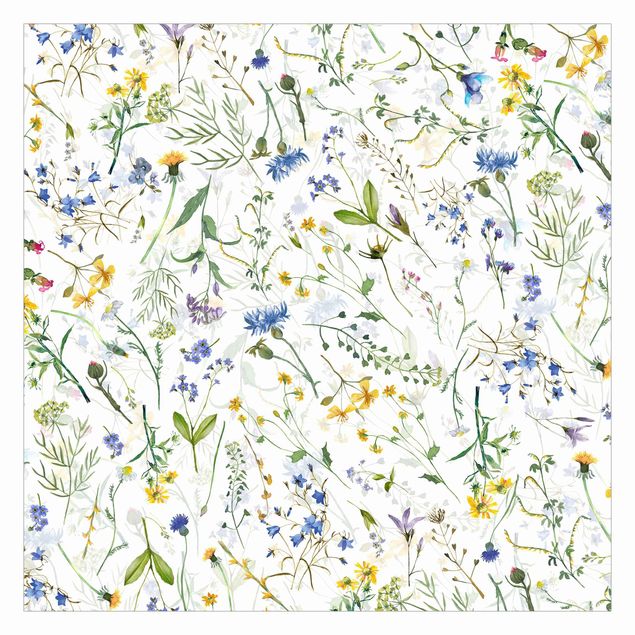 Wallpaper - Flower Meadow In Watercolour