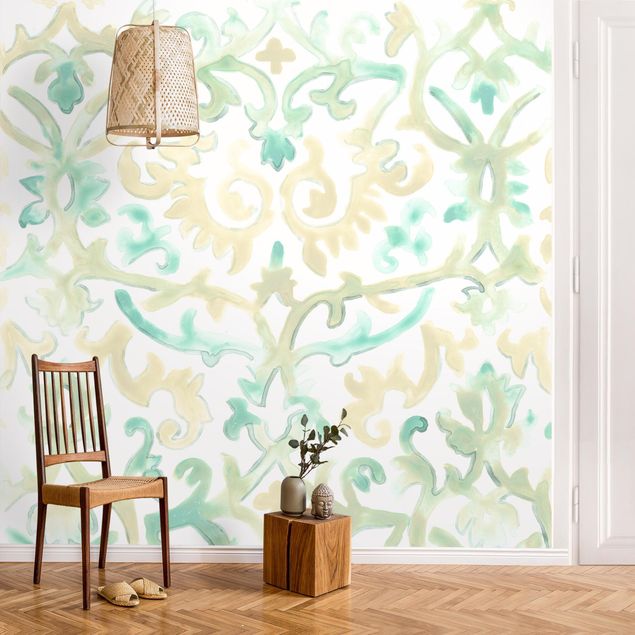 Wallpaper - Bohemian Watercolour Ornament