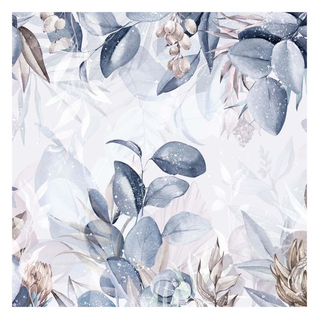 Wallpaper - Botany In Pastel Blue & Beige