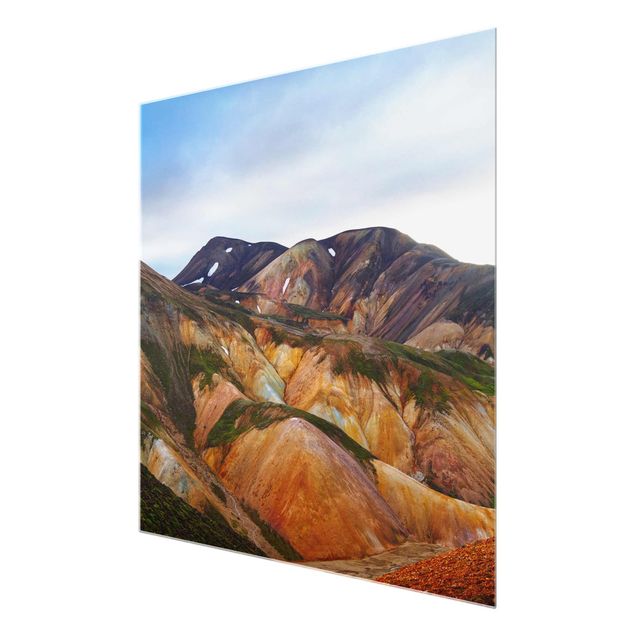 Glass print - Colourful Mountains In Iceland