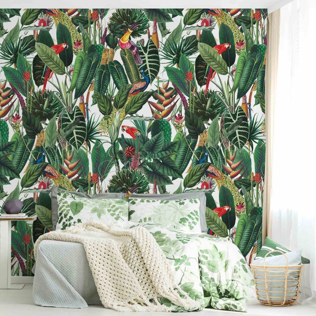 Wallpapers Colourful Tropical Rainforest Pattern