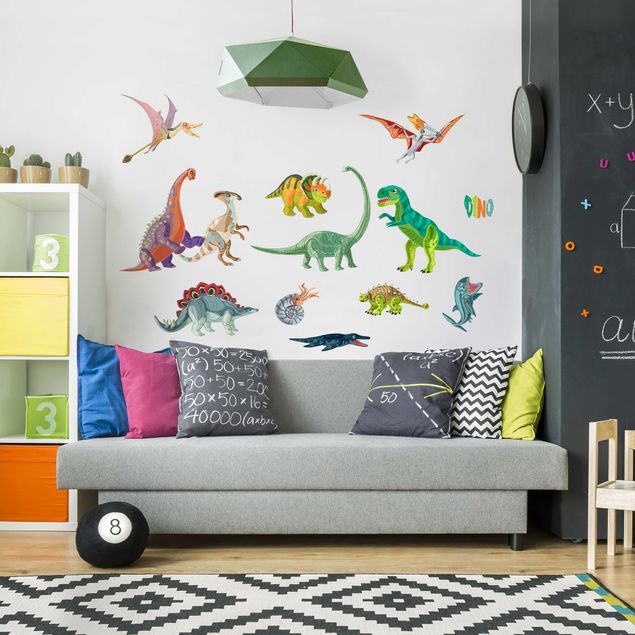 Wall sticker - Colorful dinosaur set
