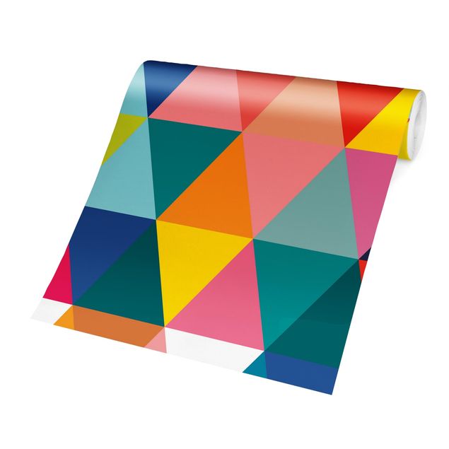 Wallpaper - Colourful Triangle Pattern