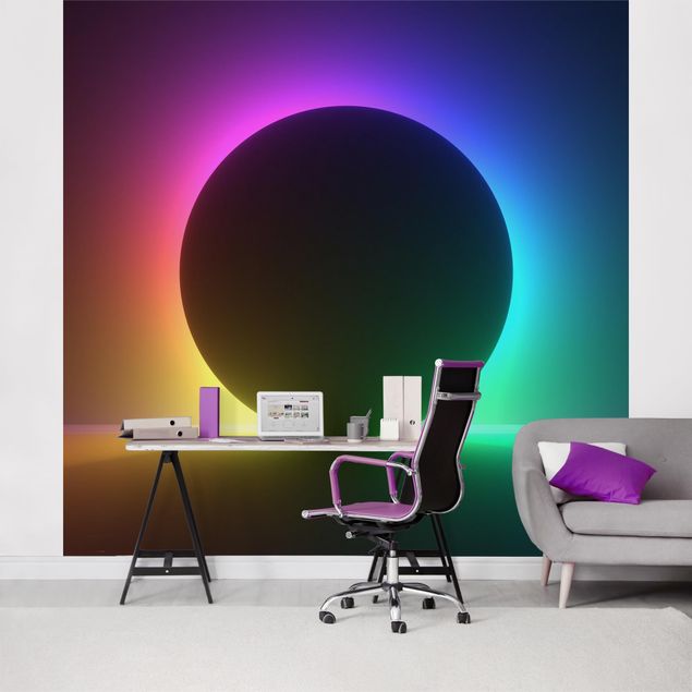 Wallpapers Colourful Neon Light With Circle