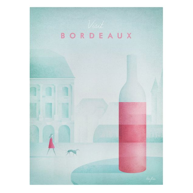 Print on canvas - Travel Poster - Bordeaux