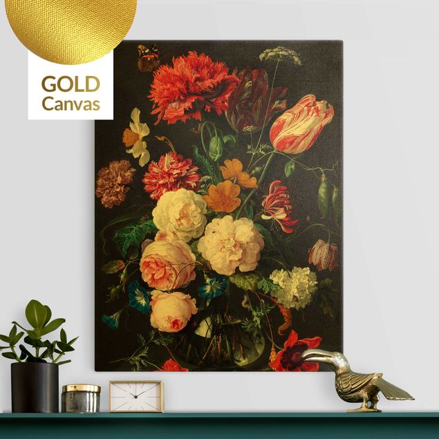 Canvas print gold - Jan Davidsz De Heem - Still Life With Flowers In A Glass Vase