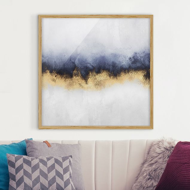 Framed poster - Cloudy Sky With Gold