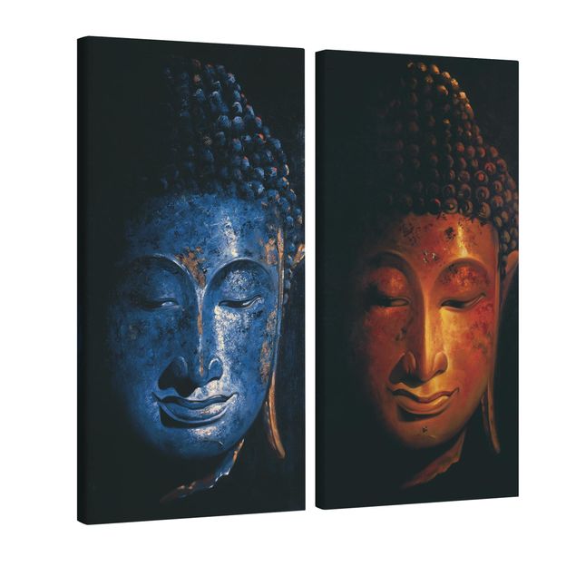 Print on canvas 2 parts - Delhi and Madras Buddha