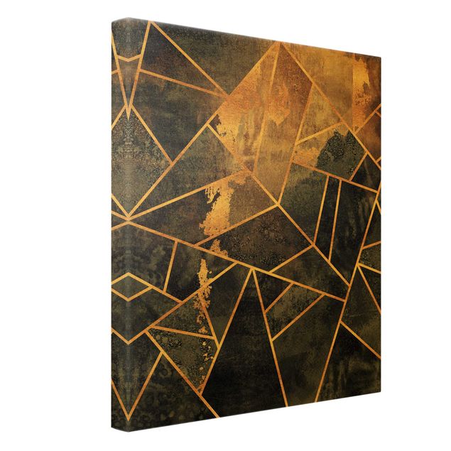 Canvas print gold - Onyx With Gold