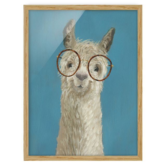Framed poster - Lama With Glasses I
