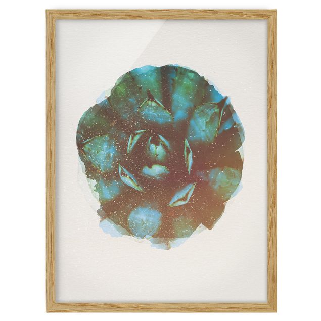 Framed poster - Water Colours - Blue Agave