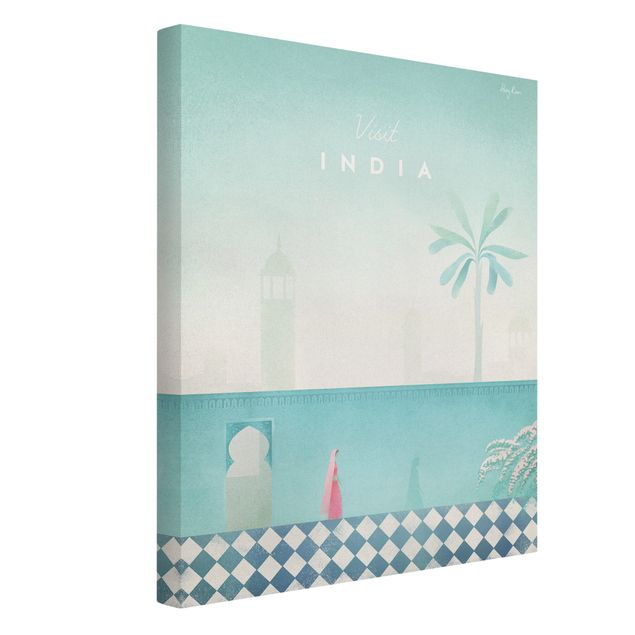 Print on canvas - Travel Poster - India