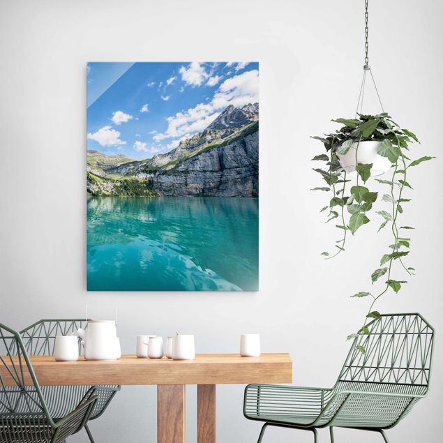 Glass print - Divine Mountain Lake