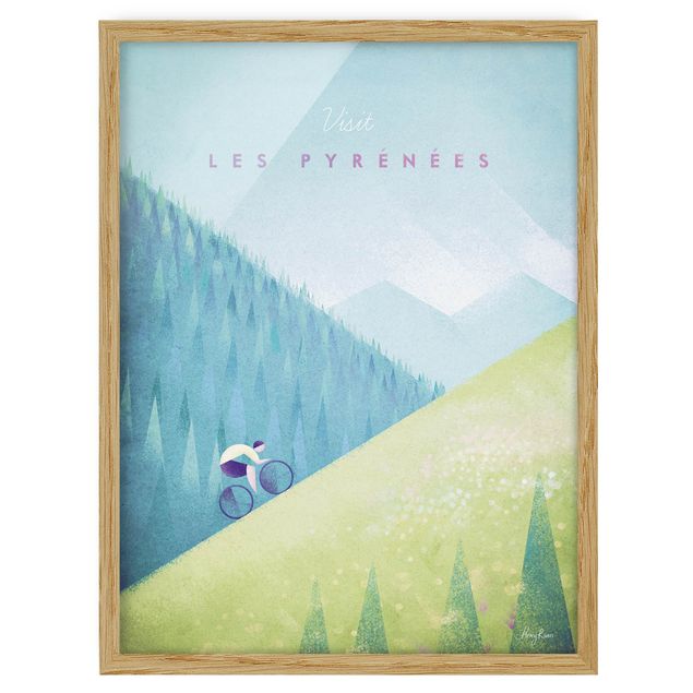 Framed poster - Travel Poster - The Pyrenees