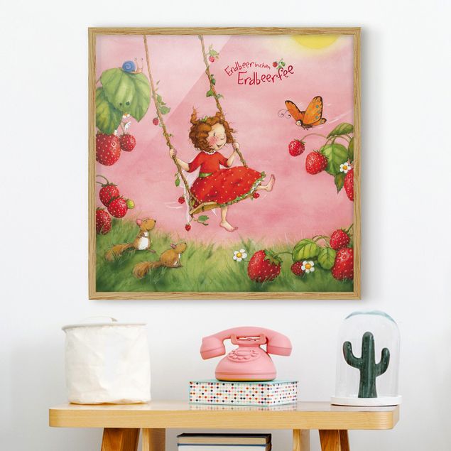 Framed poster - Little Strawberry Strawberry Fairy - Tree Swing