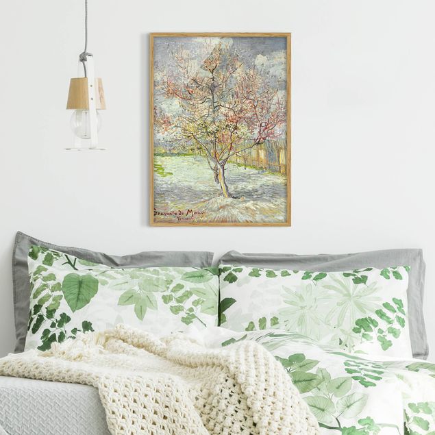 Framed poster - Vincent van Gogh - Flowering Peach Trees