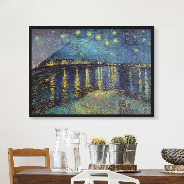 Framed poster - Vincent Van Gogh - Starry Night Over The Rhone