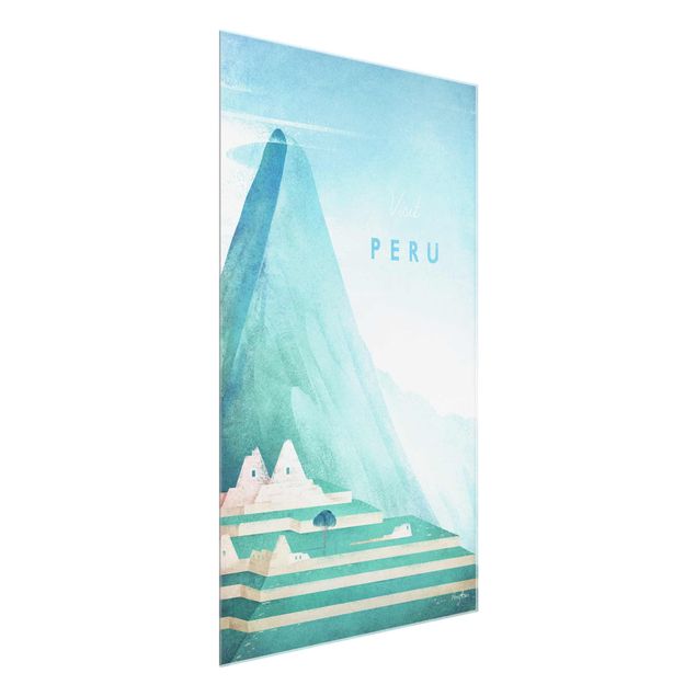 Glass print - Travel Poster - Peru