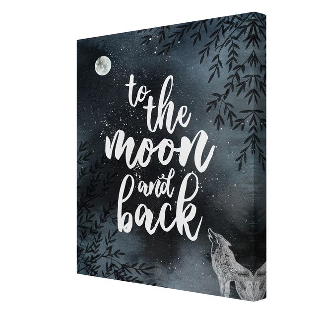 Print on canvas - Love You To The Moon And Back