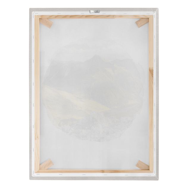 Canvas print - WaterColours - Mountains And Valley Of The Lechtal Alps In Tirol