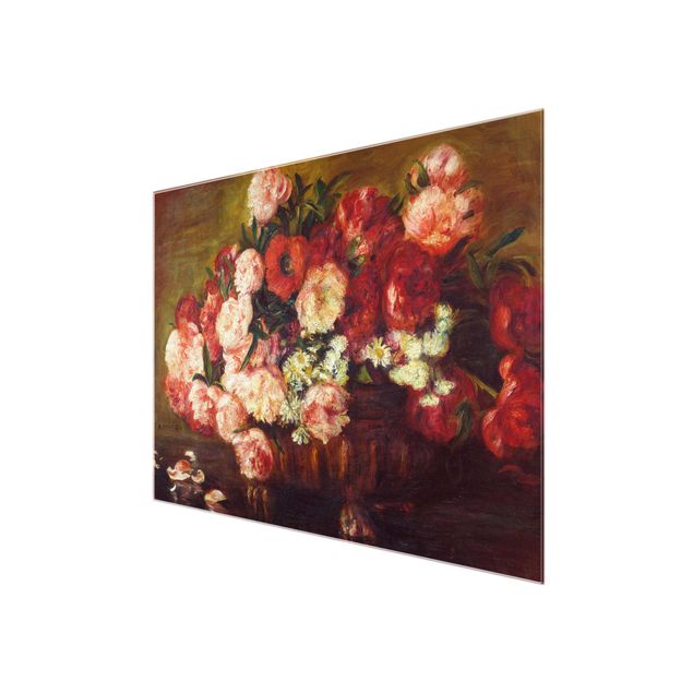 Glass print - Auguste Renoir - Still Life With Peonies