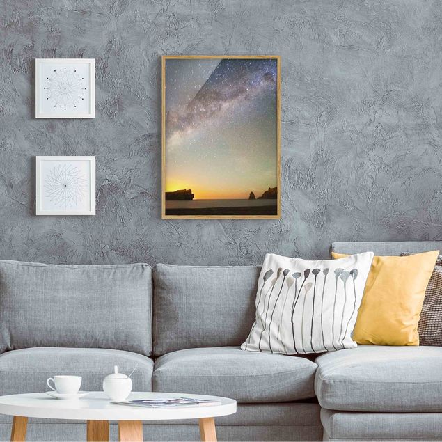 Framed poster - Starry Sky Above The Ocean