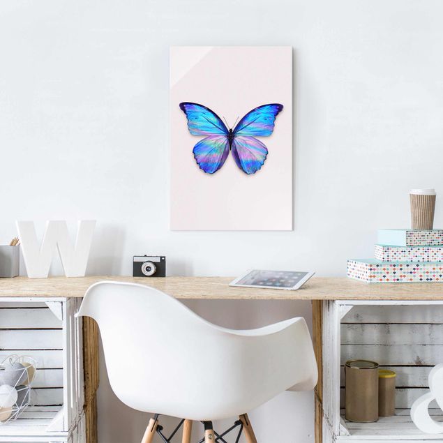 Glass print - Holographic Butterfly