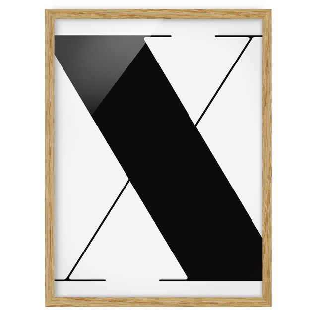 Framed poster - Antiqua Letter X