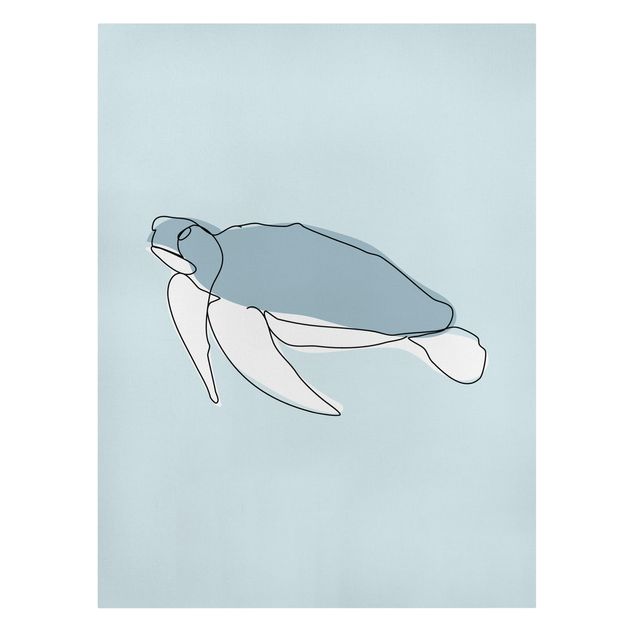 Canvas print - Turtle Line Art